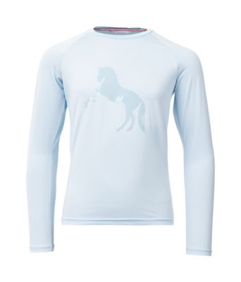 Horze Kids' Flora Quick-Dry Technical Crew Beck Long-Sleeve Top
