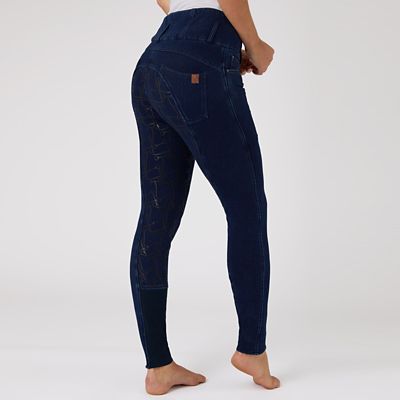 Image showing  Kacy Womens Denim Look Winter Full Seat Breeches