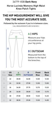 Image showing  Lucinda Womens High Waist Knee Patch Tights