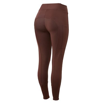 Horze Active Womens Winter Silicone Full Seat Tights with Phone Pockets