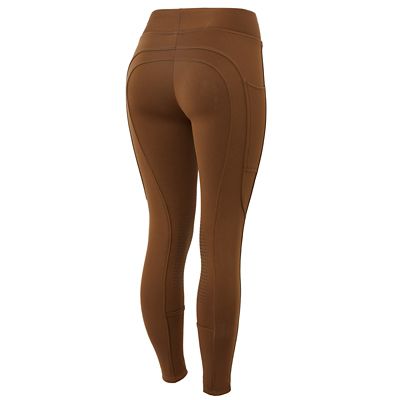 Horze Active Womens Winter Silicone Knee Patch Tights with Phone Pocket