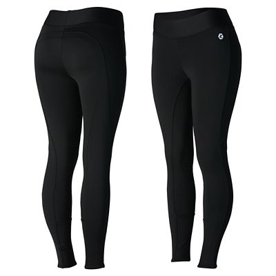 Image showing  Active Womens Winter Silicone Knee Patch Tights with Phone Pocket