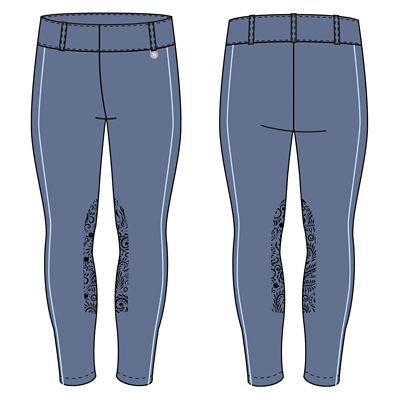 Image showing  Kids' Suna Knee-Patch Tights, Silicone Grip