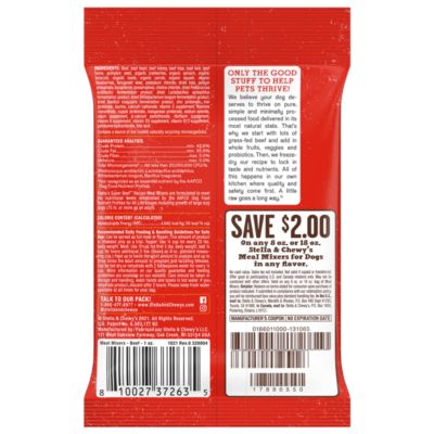 Image showing  Meal Mixers Super Beef Freeze-Dried Raw Dog Food Topper, 1 oz.