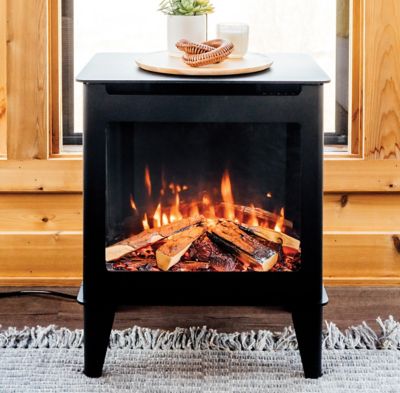 Image showing 6 th Forge & Flame 21 in. 5,000 BTU Electric Stove with Heater, 500 sq. ft.