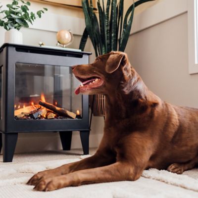 Image showing 7 th Forge & Flame 21 in. 5,000 BTU Electric Stove with Heater, 500 sq. ft.