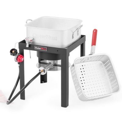 Image showing 6 th OuterMust 12 qt. Fish and Wing Deep Fryer Kit with Single Basket