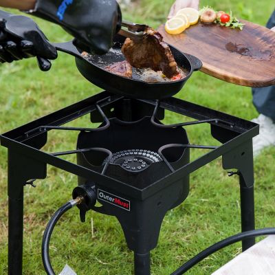 Image showing  54000 BTU Outdoor Single Propane Burner with Adjustable Height