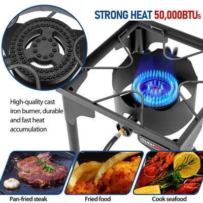 Image showing  54000 BTU Outdoor Single Propane Burner with Adjustable Height