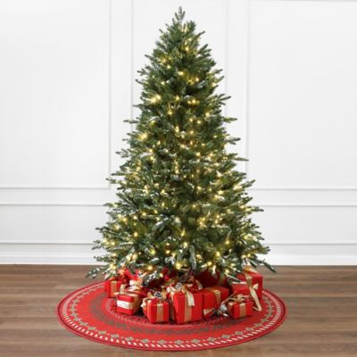 Image showing 6 ft. Pre-Lit Green Artificial Tree with Frosted Tips