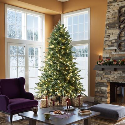 Image showing 6 ft. Pre-Lit Green Artificial Tree with Frosted Tips