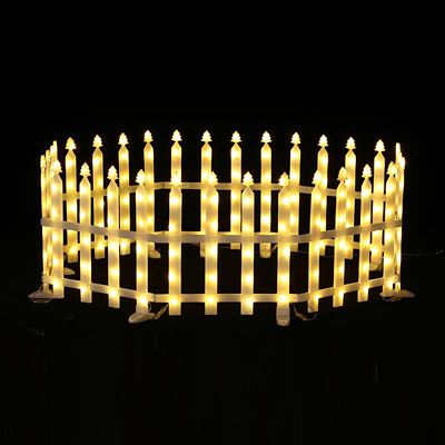 Image showing 5 th LuxenHome 8 pc. Light Show Fence Design Outdoor Holiday Decoration