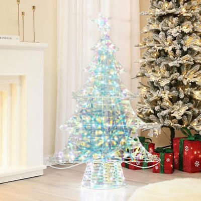 LuxenHomeLighted Christmas Tree Indoor and Outdoor Holiday Decoration