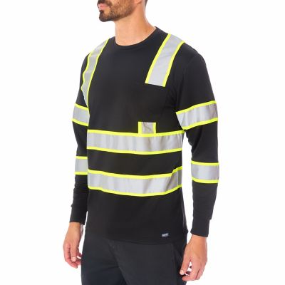 Image showing  Men's Long Sleeve High-Visibility Reflective Safety Tee