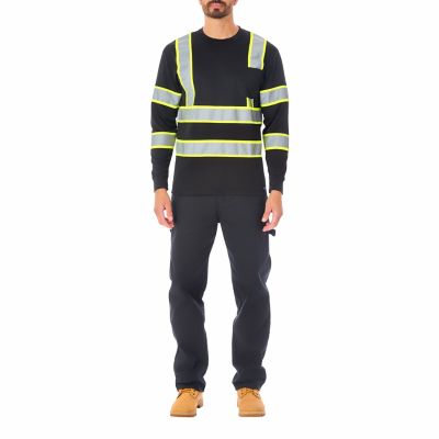 Image showing  Men's Long Sleeve High-Visibility Reflective Safety Tee