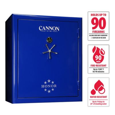 Cannon Honor Gloss Blue 56 Gun (48 Plus 7 Plus 1) 90 min. Fire and Water Resistant Safe