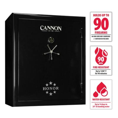 Cannon Honor Gloss Black 90 Gun (80 Plus 9 Plus 1) 90 min. Fire and Water Resistant Safe