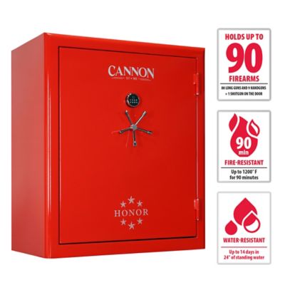 Cannon Honor Gloss Red 90 Gun (80 Plus 9 Plus 1) 90 min. Fire and Water Resistant Safe