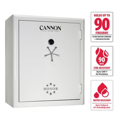 Cannon Honor Gloss White 90 Gun (80 Plus 9 Plus 1) 90 min. Fire and Water Resistant Safe