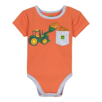 John Deere Kid's Short Sleeve Pocket Bodysuit