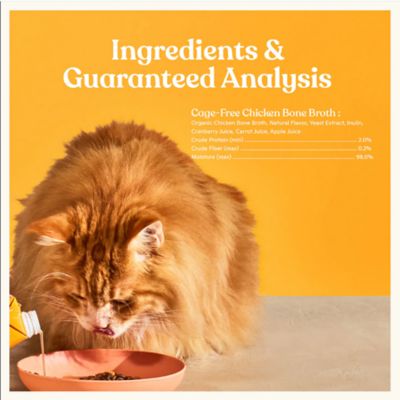 Image showing  Premium Bone Broth Cat Food Topper, Hydrating, Cage-Free Chicken