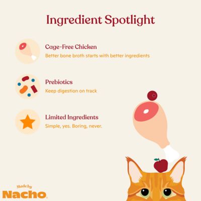 Image showing  Premium Bone Broth Cat Food Topper, Hydrating, Cage-Free Chicken