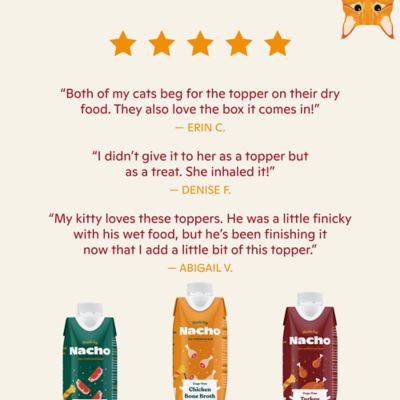 Image showing  Premium Bone Broth Cat Food Topper, Hydrating, Cage-Free Chicken