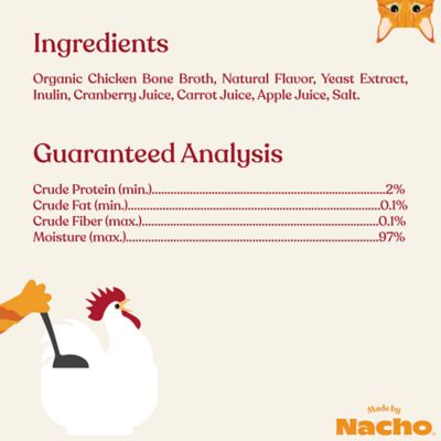 Image showing 5 th Made by Nacho Premium Bone Broth Cat Food Topper, Hydrating, Cage-Free Chicken
