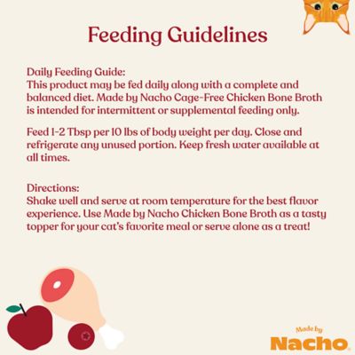 Image showing 6 th Made by Nacho Premium Bone Broth Cat Food Topper, Hydrating, Cage-Free Chicken