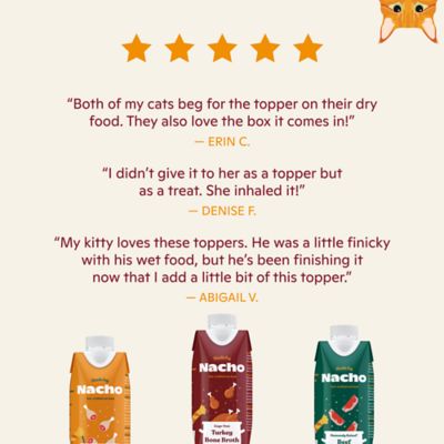 Image showing  Premium Bone Broth Cat Food Topper, Hydrating, Cage-Free Turkey