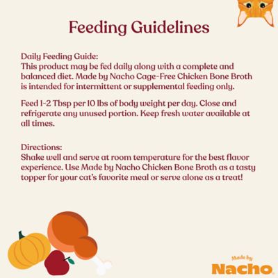 Image showing 6 th Made by Nacho Premium Bone Broth Cat Food Topper, Hydrating, Cage-Free Turkey