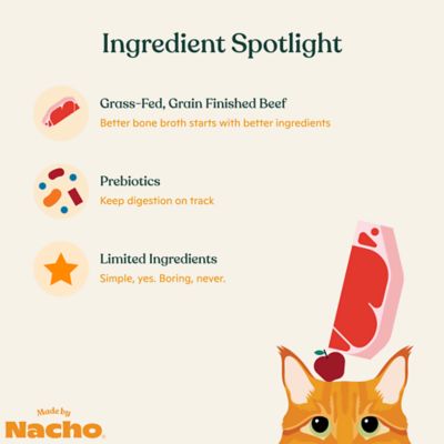 Image showing  Premium Bone Broth Cat Food Topper, Hydrating, Humanely Raised Beef
