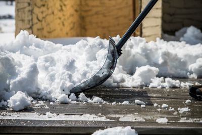 Image showing  35.5 in. Steel Handle Polycarbonate Snow Shovel