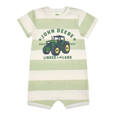 John Deere Kid's Short Sleeve Linked to the Land Romper