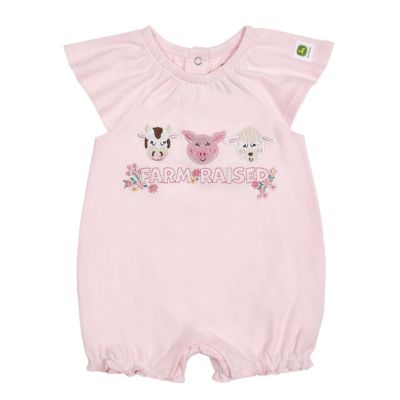 John Deere Kid's Short Sleeve Farm Raised Romper