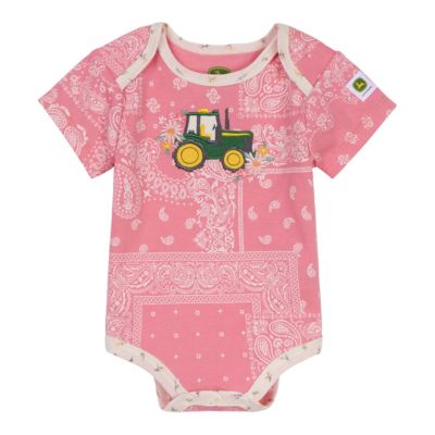 John Deere Kid's Short Sleeve Bandana Bodysuit