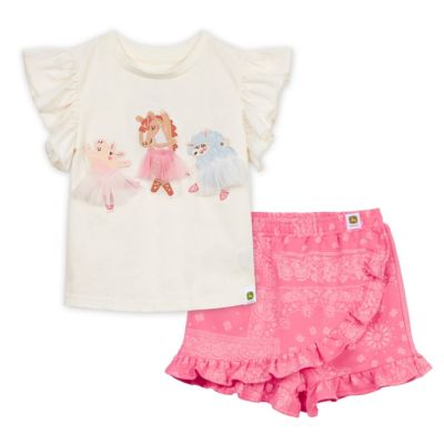 John Deere Kid's Short Sleeve Animal Ballet Ruffle Set