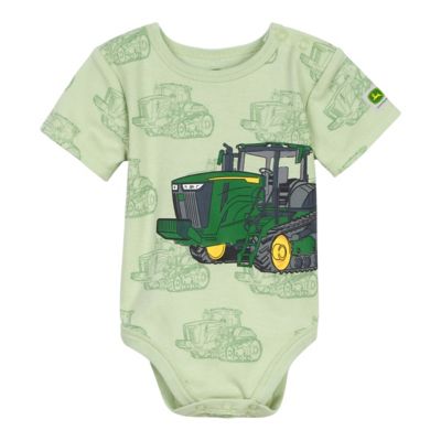John Deere Kid's Short Sleeve Double Duty Tractor Bodysuit