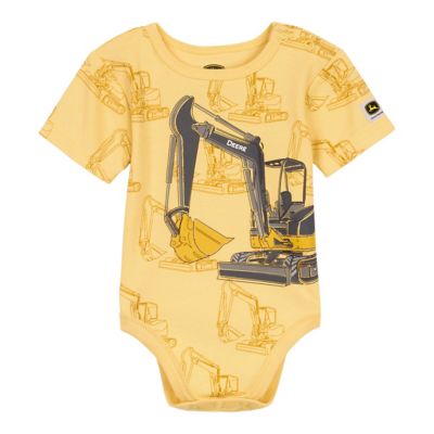 John Deere Kid's Short Sleeve Double Duty Digger Bodysuit