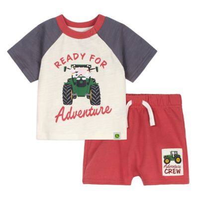 John Deere Kid's Short Sleeve Ready for Adventure Short Set