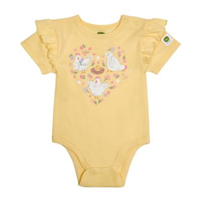 John Deere Kid's Short-Sleeve Chicken Love Bodysuit