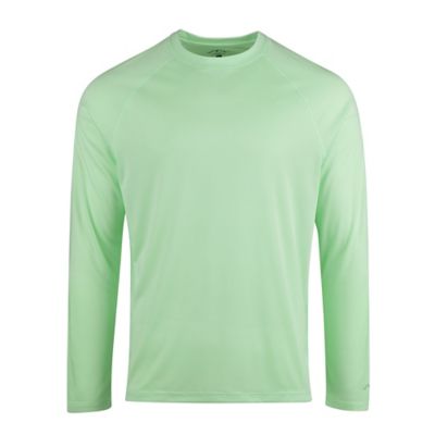 Blue Mountain Men's Tech Sun Defender Crew Neck Long-Sleeve T-Shirt