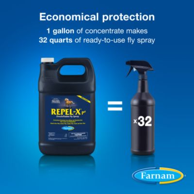 Image showing  Repel-X PE Concentrated Fly Spray for Horses, Just Add Water 1 Gallons