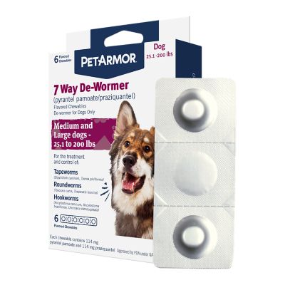 Image showing  7 Way De-Wormer For Medium and Large Dogs, 6 count