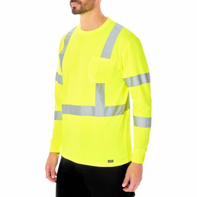 Image showing  Men's Long Sleeve High-Visibility Reflective Safety Tee