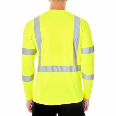 Image showing  Men's Long Sleeve High-Visibility Reflective Safety Tee