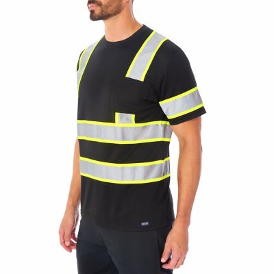 Image showing  Men's Short Sleeve High-Visibility Reflective Safety Tee