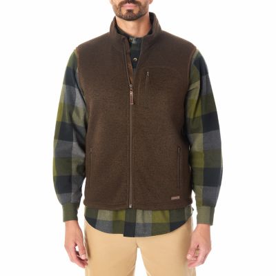 Smith's Workwear Men's Sherpa-Lined Sweater Fleece Vest