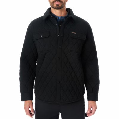 Smith's Workwear Men's Snap Closure Diamond Quilted Knit Shirt-Jac