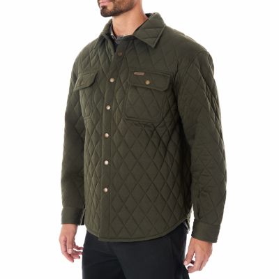 Image showing  Men's Snap Closure Diamond Quilted Knit Shirt-Jac